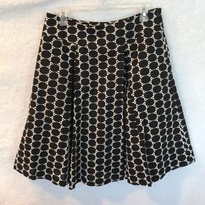 Black White Skirt Robert Kitchen Canada Sz 10 EUC